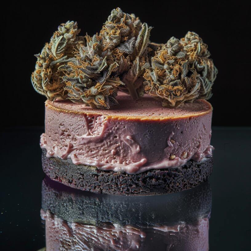 Marijuana Strain Mousse Cake THCa 